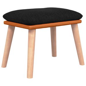 vidaXL Fu&szlig;hocker Schwarz 45x29,5x35 cm Stoff und Kunstleder