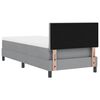 vidaXL Boxspringbett mit Matratze Hellgrau 80 x 200 cm Stoff