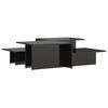 vidaXL Couchtische 2Stk. Hochglanz-Schwarz 111,5x50x33cm Holzwerkstoff