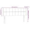 vidaXL LED Kopfteil Dunkelgrau 147x16x78/88 cm Samt