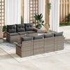 vidaXL Gartensofa-set mit Kissen 8 pcs Grau Poly-Rattan