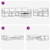 vidaXL Outdoor-Sofagarnitur mit Kissen 7 pcs Natur und Creme
