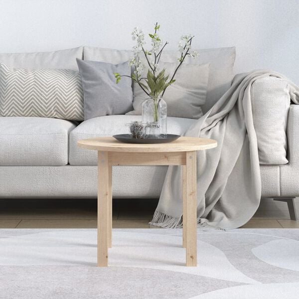 vidaXL Couchtisch Ø 55x45 cm Massivholz Kiefer