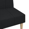 vidaXL Schlafsofa 2-Sitzer Schwarz Stoff