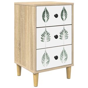 vidaXL Nachttisch HANAU Sonoma-Eiche 36 x 33 x 60 cm Holzwerkstoff
