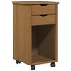 vidaXL Rollschrank Honigbraun 34 x 39 x 65,5 cm Massives Kiefernholz