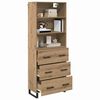 vidaXL Highboard mit Schubladen Artisan-Eiche 69,5 x 34 x 180 cm
