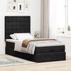vidaXL Ottoman-Bett mit Matratzen & LEDs Schwarz 100x200 cm Samt