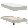 vidaXL Boxspringbett mit Matratze Hellgrau 90 x 220 cm Stoff