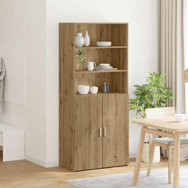 vidaXL Highboard Artisan-Eiche 80 x 42,5 x 185 cm Holzwerkstoff
