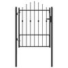 vidaXL Zauntor HORST 100 x 125 cm Metall Schwarz Abschlie&szlig;bar