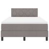 vidaXL Boxspringbett mit Matratze mit LED Taupe 120 x 200 cm Stoff