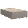 vidaXL Boxspringbett mit Matratze Taupe 120x200 cm Stoff