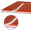 vidaXL Automatische Markise mit LED Windsensor 600x350 cm Orange/Braun