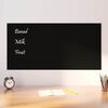 vidaXL Magnettafel Wandmontage Schwarz 100x50 cm Hartglas