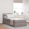 vidaXL Bett mit Stauraum und LED mit Matratze Taupe 90 x 200 cm Stoff