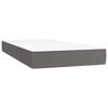 vidaXL Taschenfederkernmatratze Mittel Grau 90x200x20 cm Kunstleder