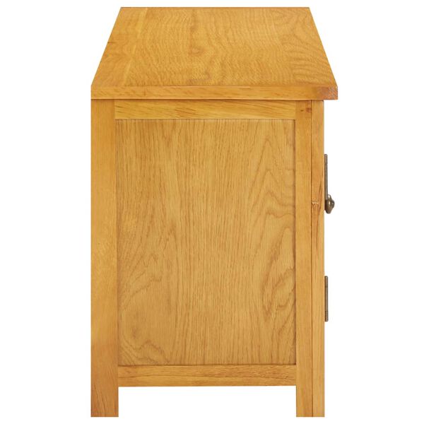 vidaXL TV-Schrank 120x35x48 cm Eiche Massivholz
