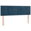 vidaXL Kopfteile 2 Stk. Dunkelblau 72x5x78/88 cm Samt
