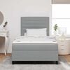 vidaXL Boxspringbett mit Matratze Hellgrau 120 x 190 cm Stoff