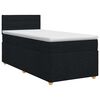 vidaXL Boxspringbett mit Matratze Schwarz 80 x 200 cm Stoff