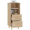 vidaXL Sideboard Sonoma-Eiche 34,5x34x90 cm Holzwerkstoff