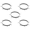 vidaXL Rasen-Aerator-Klemme mit Spikes 5 pcs Schwarz &Oslash; 300 mm Eisen