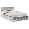 vidaXL Bettrahmen mit Regal Beton Grau 160 x 200 cm Holzwerkstoff