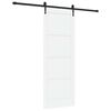 vidaXL Schiebet&uuml;r ORKDAL 78 x 211 cm Holzwerkstoff Wei&szlig; und Schwarz