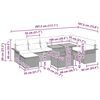 vidaXL Garten-Sofa-Set mit Speicher 9 pcs Schwarz Poly Rattan