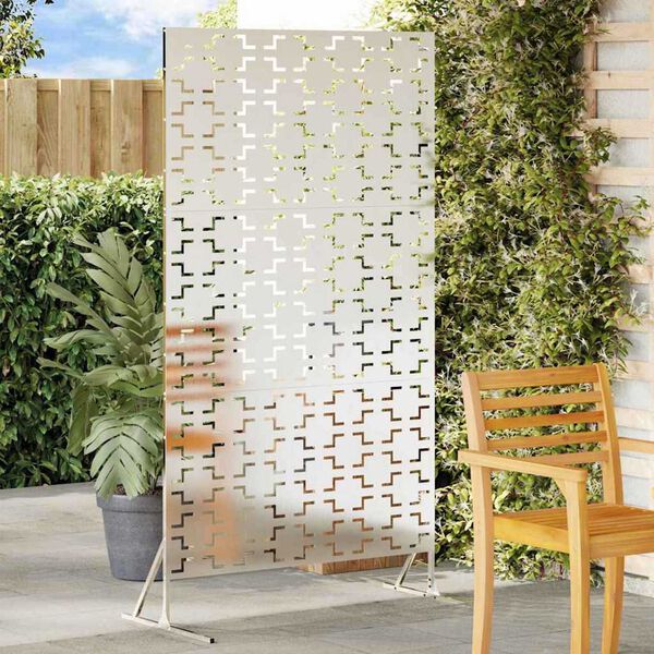 vidaXL Sichtschutz Grau 100 x 50 x 180 cm Stahl