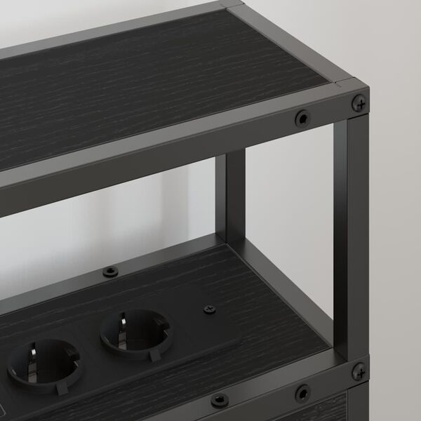 vidaXL Stauraum-Kopfteil Schwarz Eichen-Optik 75 cm Holzwerkstoff