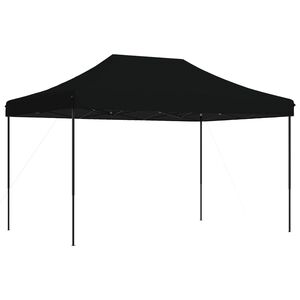 vidaXL Partyzelt 292 x 440 x 315 cm Schwarz Oxford-Stoff