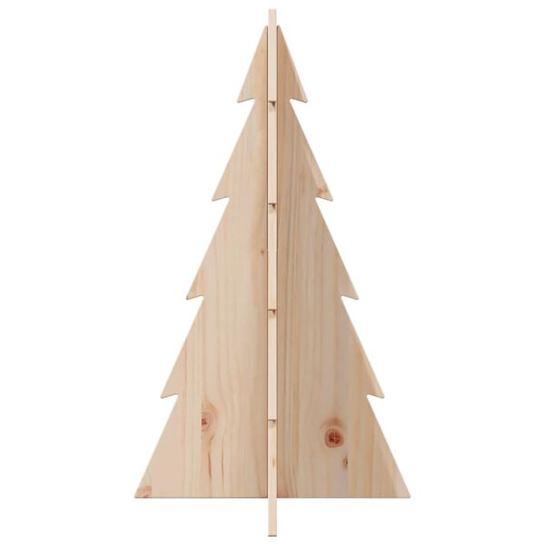 vidaXL Weihnachtsbaum Holz zum Schm&uuml;cken 80 cm Massivholz Kiefer