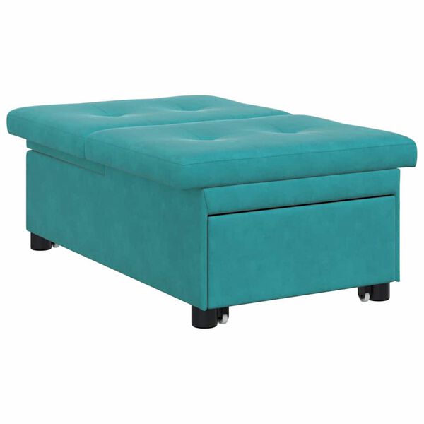 vidaXL Schlafsofa T&uuml;rkis 194 x 67 x 82 cm Samt