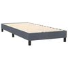 vidaXL Boxspringbett mit Matratze Dunkelgrau 80x220 cm Samt