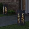 vidaXL Solar LED Weg Licht 2 pcs Anthrazit Kalt gewalzter Stahl