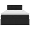 vidaXL Bett mit Stauraum und LED mit LED Schwarz 120 x 200 cm Stoff