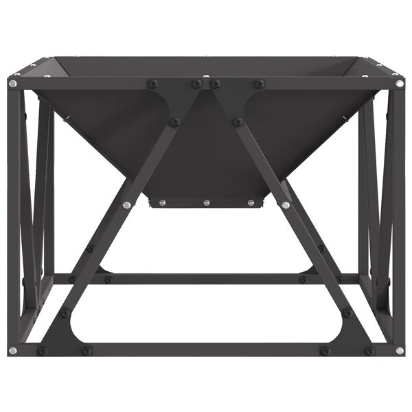 vidaXL Feuerstelle Schwarz 50 x 50 x 35 cm Stahl