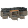 vidaXL Gartensofa-set 10 stk. Grau Poly-Rattan
