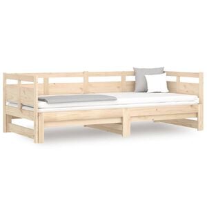 vidaXL Tagesbett Ausziehbar Massivholz Kiefer 2x(80x200) cm