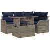 vidaXL Outdoortisch-Set 5 stk. Grau Poly Rattan