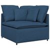vidaXL Modulares Sofa mit Kissen Stoff Blau