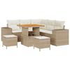 vidaXL Gartensofa-set 8 stk. 7-Sitzanzahl Beige und Creme Poly-Rattan