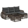 vidaXL Gartensofa-set 5 pcs Grau und Dunkelgrau Poly-Rattan