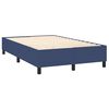 vidaXL Boxspringbett mit Matratze Blau 140x190 cm Stoff