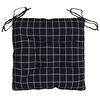 vidaXL Stuhlkissen 4 Stk. Schwarz Karomuster 50x50x7 cm Oxford-Gewebe