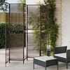 vidaXL Paravent 6-tlg. Braun Poly Rattan