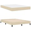 vidaXL Boxspringbett mit Matratze Creme 140 x 190 cm Stoff