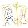 vidaXL Weihnachtskrippe Weihnachtsdekoration 240 LEDs 116x41x87 cm